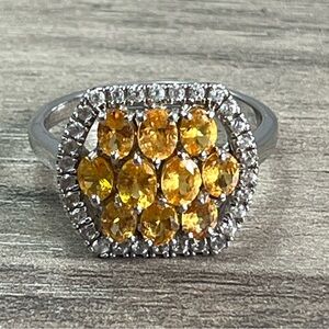 SD Sterling Silver Tourmaline and Spinel Multi Gemstone Ring